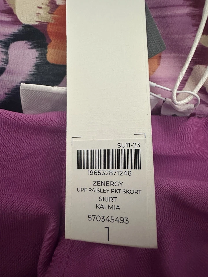 Pantalón Corto Chicos Zenergy UPF Estampado Paisely Talla 1 EE. UU. Talla 8 Colorido Ropa Activa Nuevo con Etiquetas Foto 4 de 4