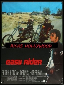 Original 1980s French Movie Theatre 1 Panel Poster EASY RIDER Fonda HOPPER