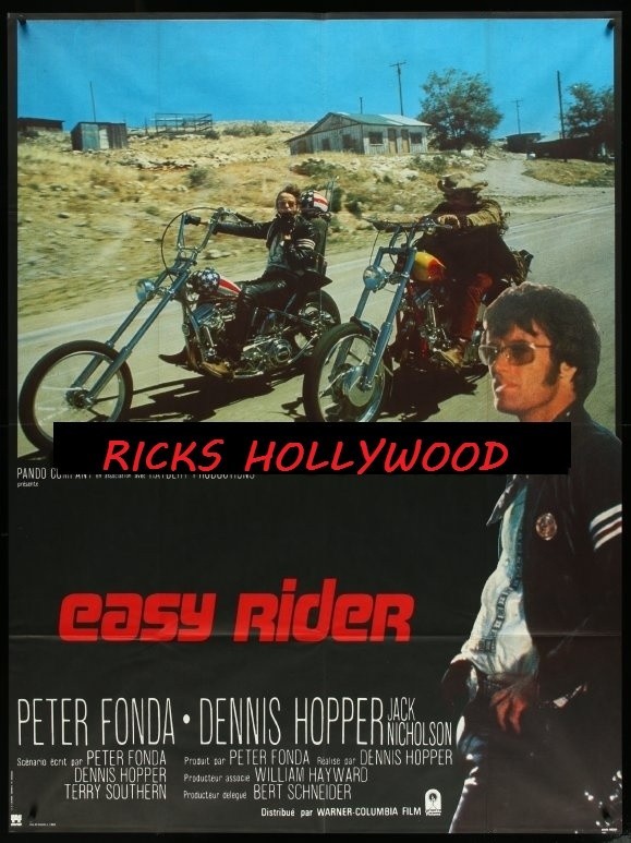 Original 1980s French Movie Theatre 1 Panel Poster EASY RIDER Fonda HOPPER