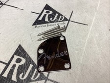 Fender Logo Electric Guitar Neck Plate Contour Chrome