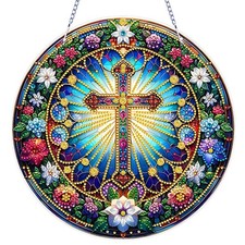 DIY Acrylic Diamond Art Painting Wreath Kits Special Shaped Rhinestone 5D Dia...