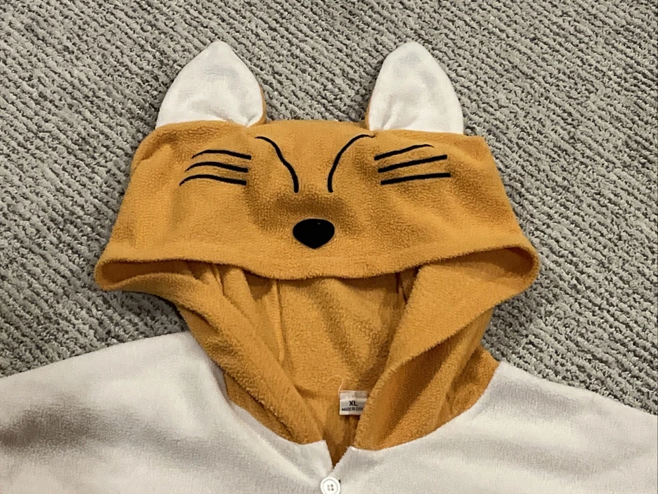 SAZAC FOX Vellón Con Capucha Kigurumi Adulto XL - Anime, Peludo, Juegos con disfraces - ¡Único dueño! Foto 4 de 4