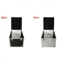 CheckOutStore Aluminum 12" LP Vinyl Record Storage Box Holds 125 Records 