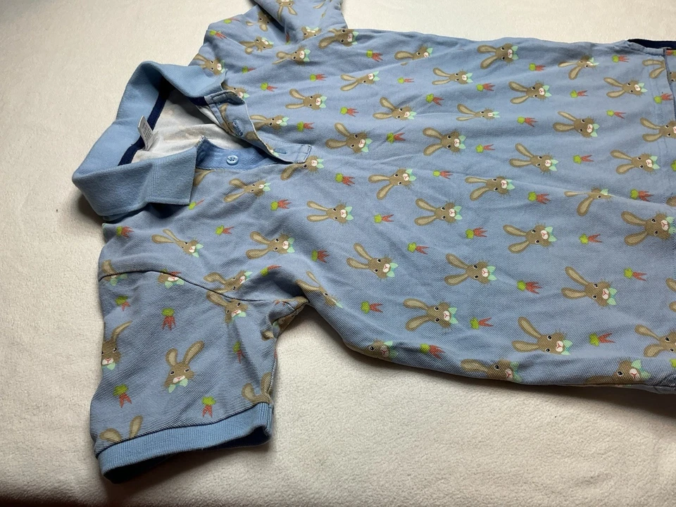 Gymboree Boys Polo Shirt 10-12 See Measurements Easter Bunny Spring - Image 3 of 4