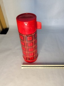 Aladdin Vintage Red Plaid Thermos