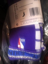Nike NBA Authentics Basketball Socks Mid-Calf Purple/White PSK647-595 100 