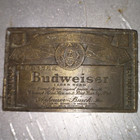 Budweiser Breweriana Belt Buckle w/ Metal Bottle Opener Genuine Beer — photo 1