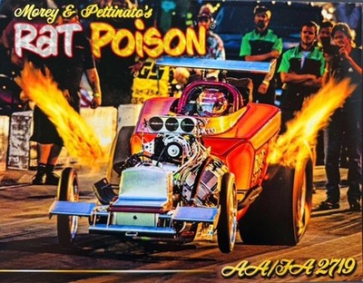 VRHTF NHRA RARE MOREY & PETTINATO'S WILD RAT POISON FUEL AA ALTERED HAND OUT