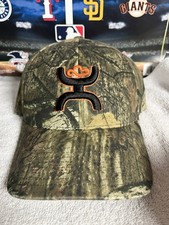 Hooey Flexfit Hat Cap Size S/M Camo Green Baseball Logo Hunting Preowned