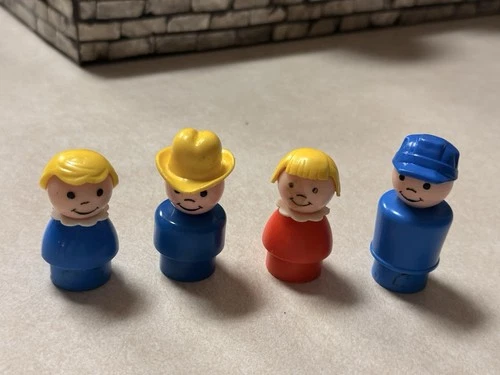 vintage fisher price little people lot figures