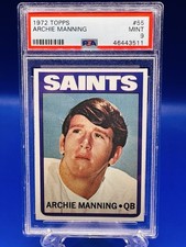 1972 TOPPS FOOTBALL #55 ARCHIE MANNING RC PSA 9 SAINTS ROOKIE
