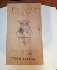 Cassa in legno vuota Brunello di Montalcino