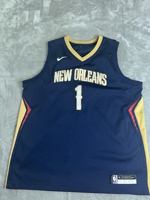 Nike Mens Jersey New Orleans Pelicans Zion Williamson #1 Swingman XL Navy NBA