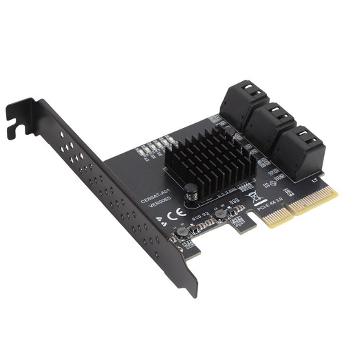 6 Port PCIe Expansion Card Stable PCIE To Serial ATA3.0 Extension Card Resin - Picture 3 of 24