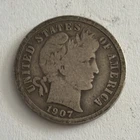 1907 Barber Dime 10C Silver 0.9 Fine Business Strike Philadelphia KM#113