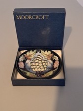 MOORCROFT POTTERY TRINKET OR PIN DISH, SONOMA PATTERN BY RACHEL BISHOP BOXED