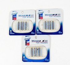 3 Noxzema Skin Fitness Triple Blade K-3 for Women Razor Blade 4 Refills 2.83 per gallon