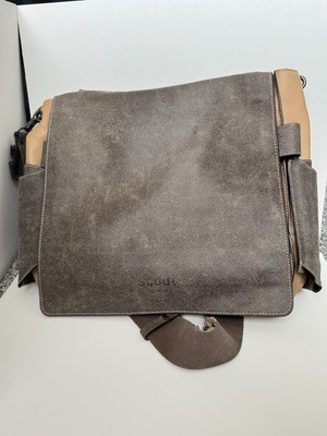 SCOUT ** ppb leather messenger diaper/ school / work - bag