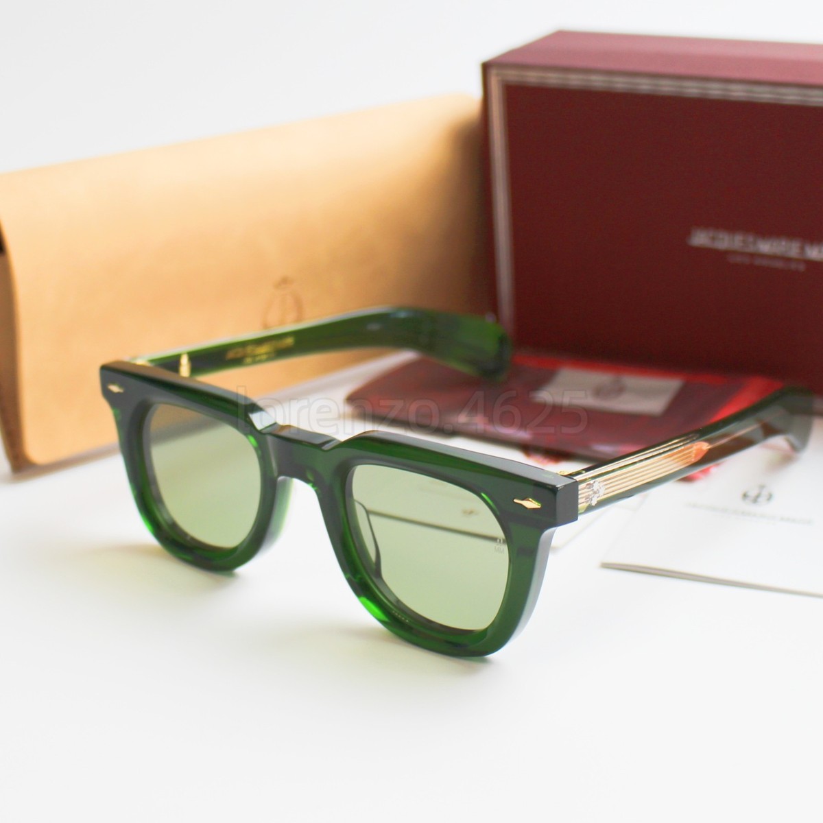 Jacques Marie Mage VENDOME Green Frame Green Lens 47-25 Sunglasses