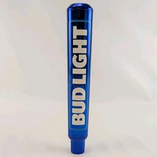 Bud Light Blue Metal Aluminum Beer Tap Handle 12" Raised Letters 