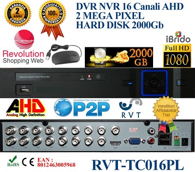 DVR 16 Canali Ibrido 6-in-1 - Supporta AHD, TVI, CVI, IP, HDMI, Cloud, Per Videosorveglianza - Foto 8