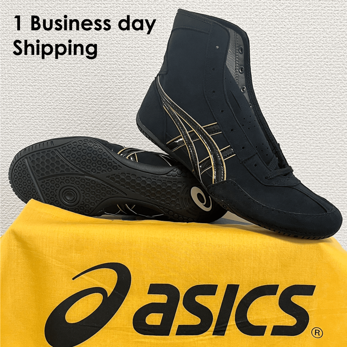 ASICS Wrestling Boxing Shoes 1083A001 New Model EX-EO TWR900 Black