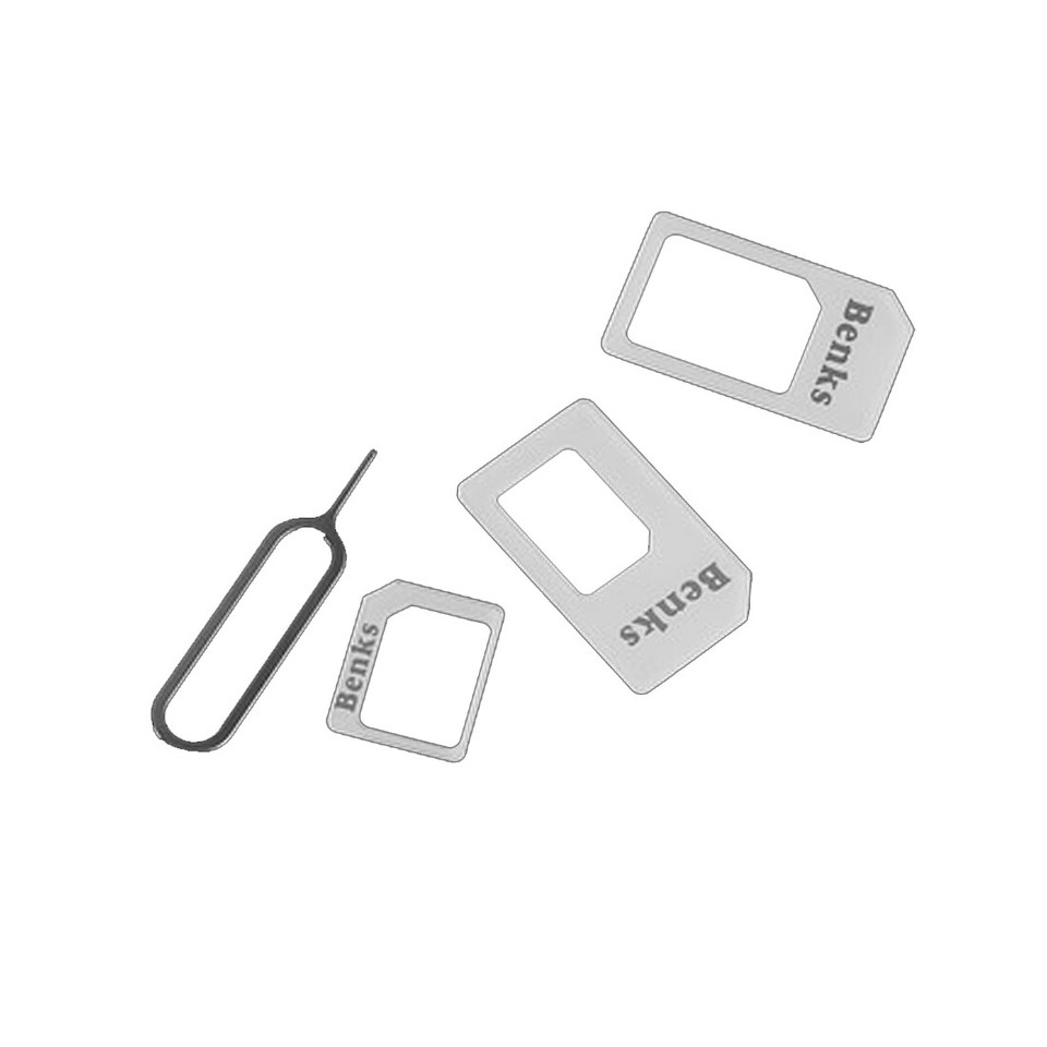4 In 1 Pack Nano Micro Standard Sim Card Adapter For All Mobile Phones ...