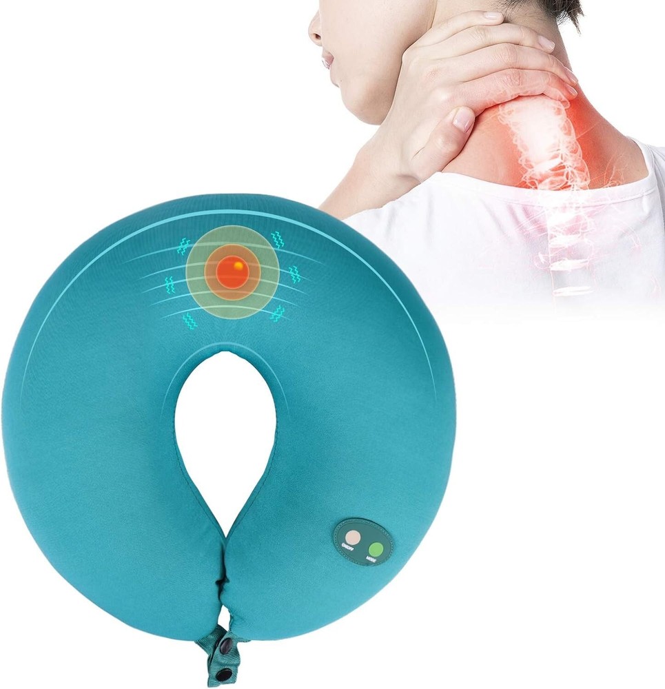 Portable Neck Massage Pillow with 6 Relaxing Modes for Travel