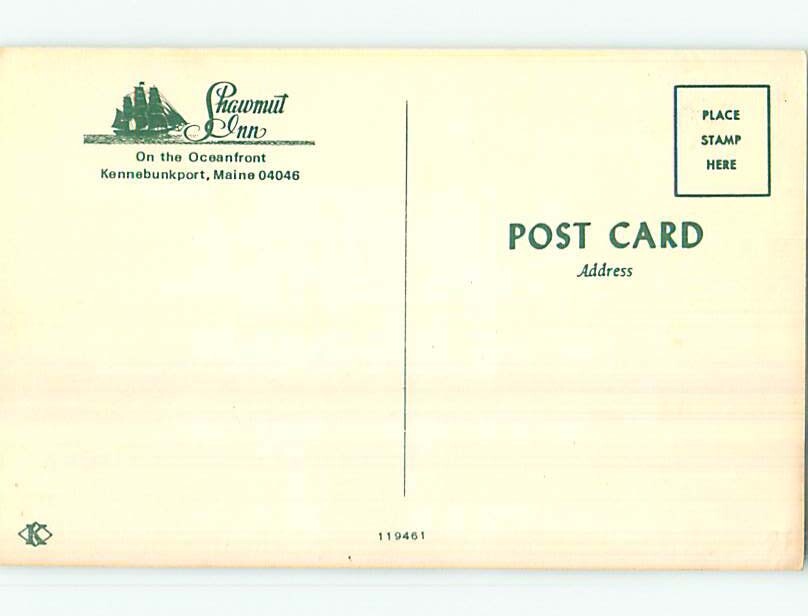 Unused Pre1980 SHAWMUT INN RESTAURANT Kennebunkport Maine ME p6081 eBay