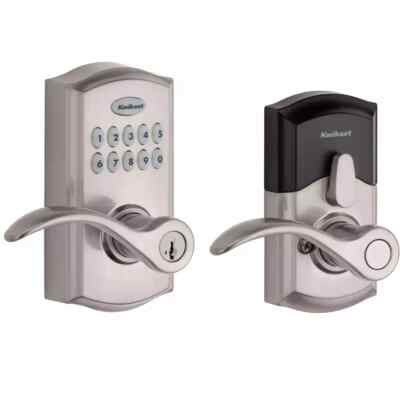 Kwikset SmartCode 955 Commercial Electronic Keypad Pembroke Lever Satin Nickel