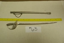 Miniature Sword: 1910 US Model Replica & Scabbard 9" OAL -MSL#63