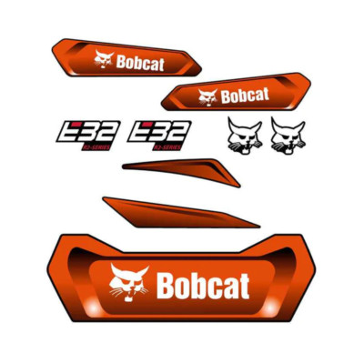 Bobcat E32 R2 Decal Sticker Kit Repro Decals for E32 R2 Mini Excavator