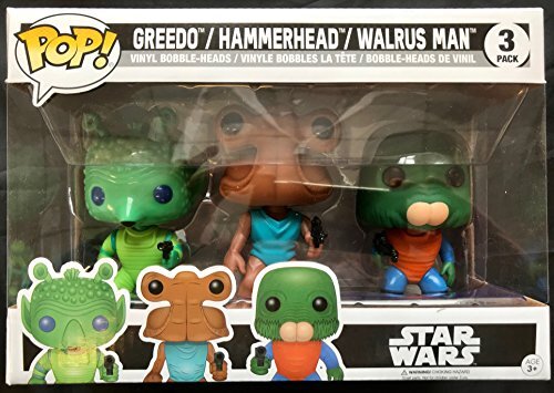 Funko Pop Star Wars - Greedo, Hammerhead, Walrus Man Vinyl Figures