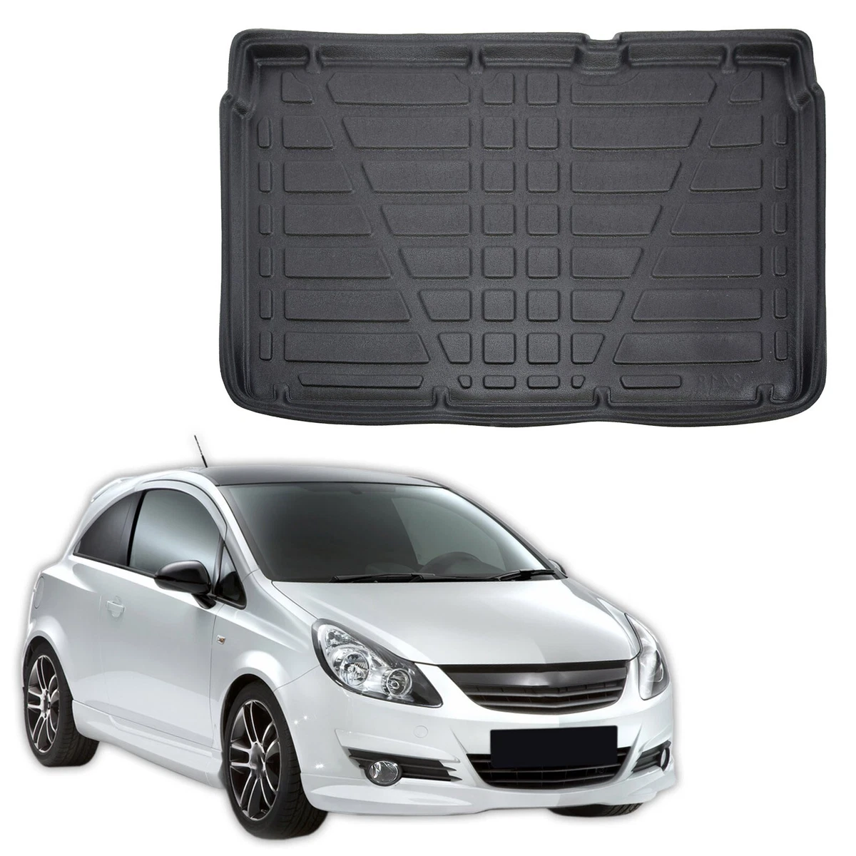 Tappetini Gomma Auto Anteriori Per Opel Adam/Corsa D/E: Protezione Totale Con Bordo Alto 15 Mm