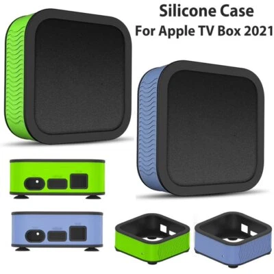 PARTSDOM Anti-Shock Silicone Protective Cover Shell Skin Case for Apple TV 4K 2021 TV Box