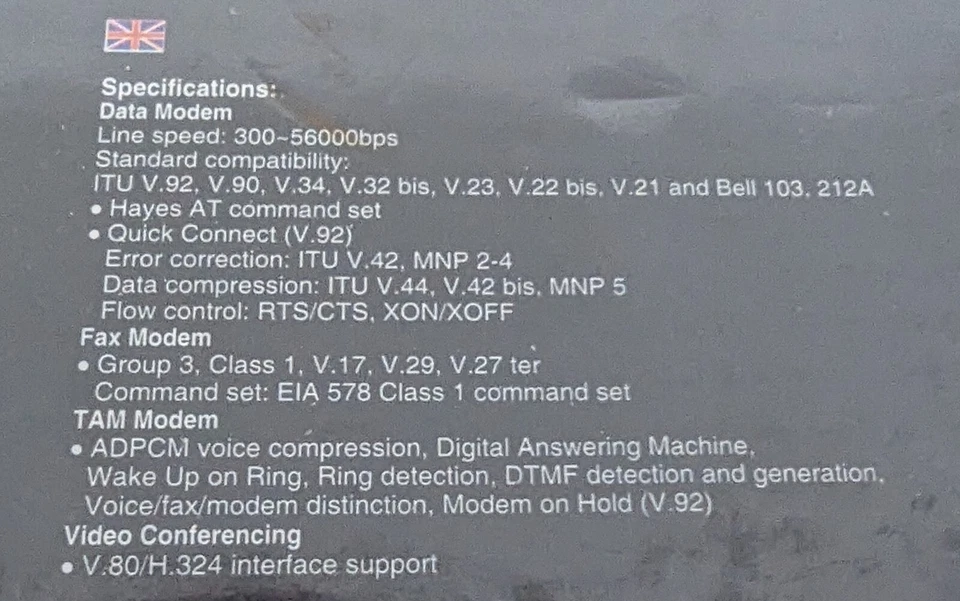 New Typhoon Quick COM 56 56k PCI Modem - V.92 - Image 3 of 3