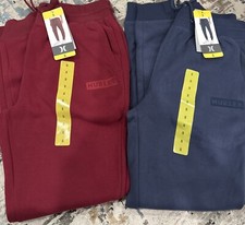 2x RED -NAVY Hurley Men's Fleece Jogger Sweatpants Size S NEW