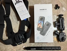 Insta360 X3 + Motorcycle Mount + Invisible Selfie Stick DINMBBN/A (A5)
