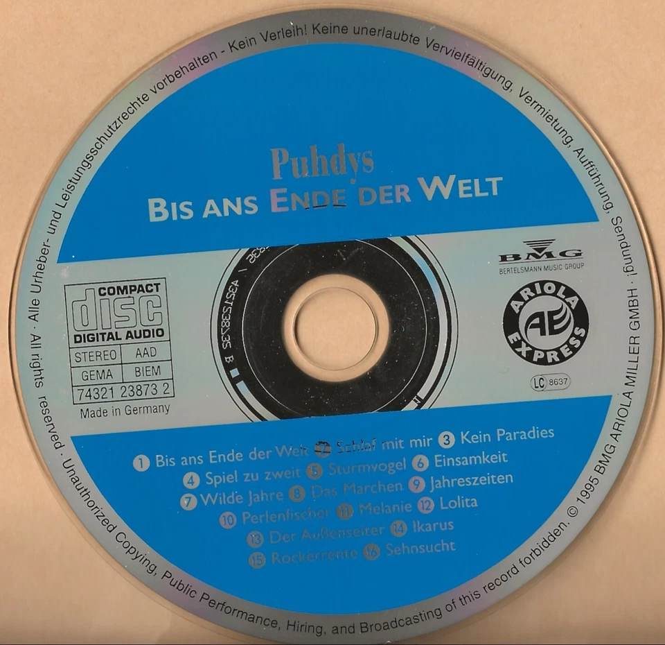 Puhdys - CD - Bis ans Ende der Welt - Sturmvogel - Perlenfischer - Ikarus - 1995 - Bild 3 von 3