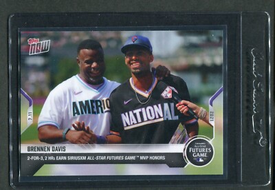 2021 Topps Now Brennen Davis (W/ Ken Griffey Jr) #495 Futures Game MVP Cubs