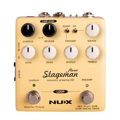 NUX Stageman Floor Acoustic Preamp DI-Pedal