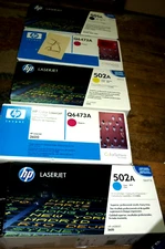 5 HP LASERJET PRINT CARTRIDGE   MAGENTA, BLACK , CYAN, YELLOW  NEW TONER
