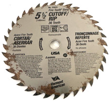 VERMONT AMERICAN SAW BLADE 25623 OAD: 5-1/2" MAX RPM: 10,400 36 TEETH