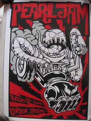 PEARL JAM POSTER LONDON ENGLAND 2009 ACORN EDDIE VEDDER UK | eBay