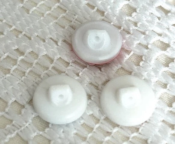 3 Czech Glass Bears. Cute Designs. Vintage Pictorial Kiddies. 9/16" - Image 2 of 2