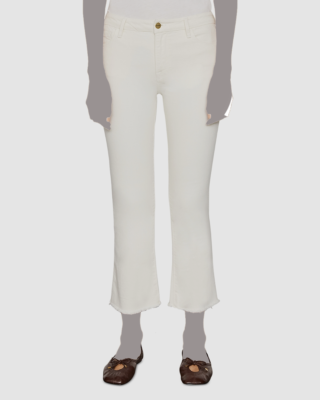 デニム・ジーパン FRAME Women Denim Pants LSPIP238 WHT White $238 Frame Women's White Stretch Fray Hem Bootcut Denim