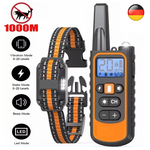 Hund Ausbildung Erziehungshalsband Fernbedienung mit Ton Stromschlag Vibration - Bild 2 von 16
