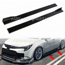 For Toyota Corolla 4DR Senda 2020-2024 Glossy Side Skirts Splitter Extention