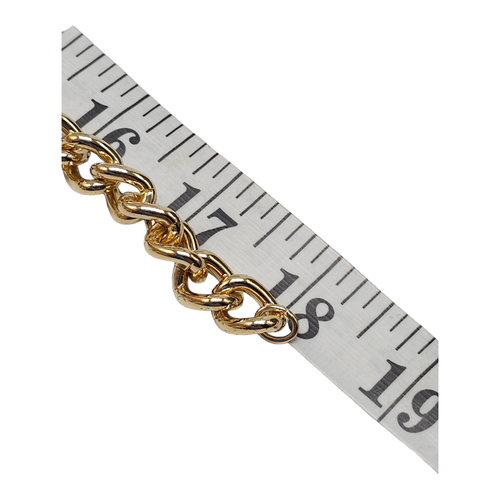 Collana catena grossa maglia cubana chiusura aragosta tono oro vintage 18 pollici - Foto 5 di 5