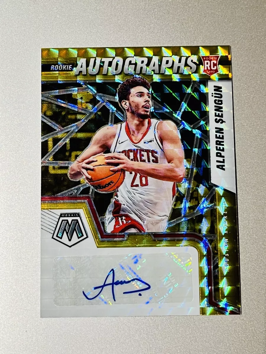 2021-22 Panini Mosaic Alperen Sengun Gold Mosaic Rookie Auto 1/10 RC